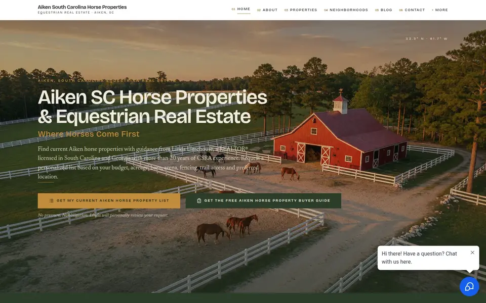Aiken SC Horse Properties