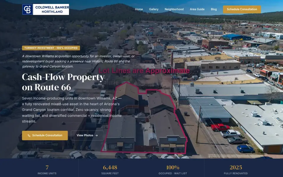 112 & 116 N 1st St, Williams: listing site